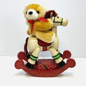House Of Lloyd Rocking Horse Bear Musical Santa Claus Is Coming To Town See Vid.